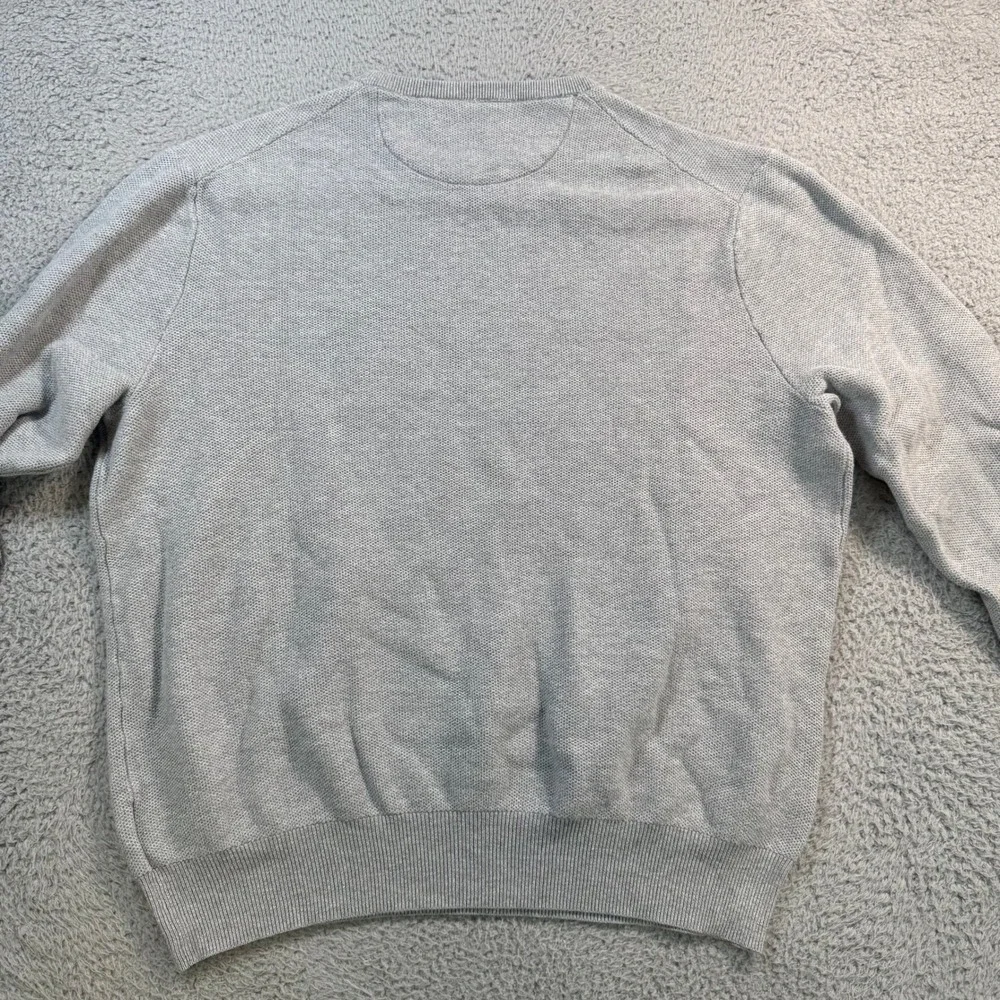 Polo Ralph Lauren Mens XL Gray Pima Cotton Crew Neck Textured Sweater 11084